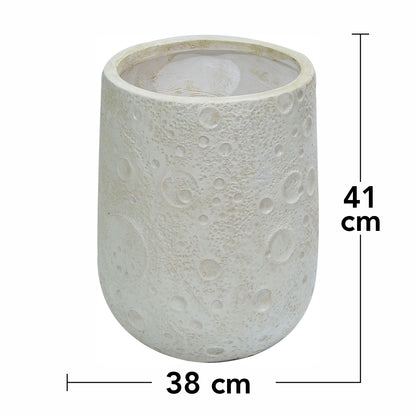 Ghiveci ecologic, Eco-friendly, Naimeed D6373, Mediu, din materiale minerale, Gri, 41x38x38cm