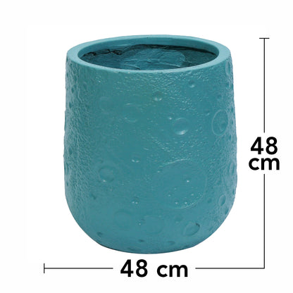 Ghiveci ecologic, Eco-friendly, Naimeed D6375, Mare, din materiale minerale, Turcoaz, 48x48x48cm