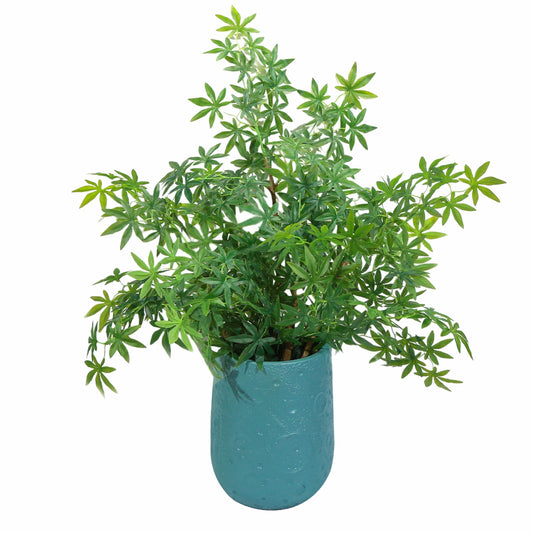 Ghiveci ecologic, Eco-friendly, Naimeed D6375, Mic, din materiale minerale, Turcoaz, 39x29x29cm