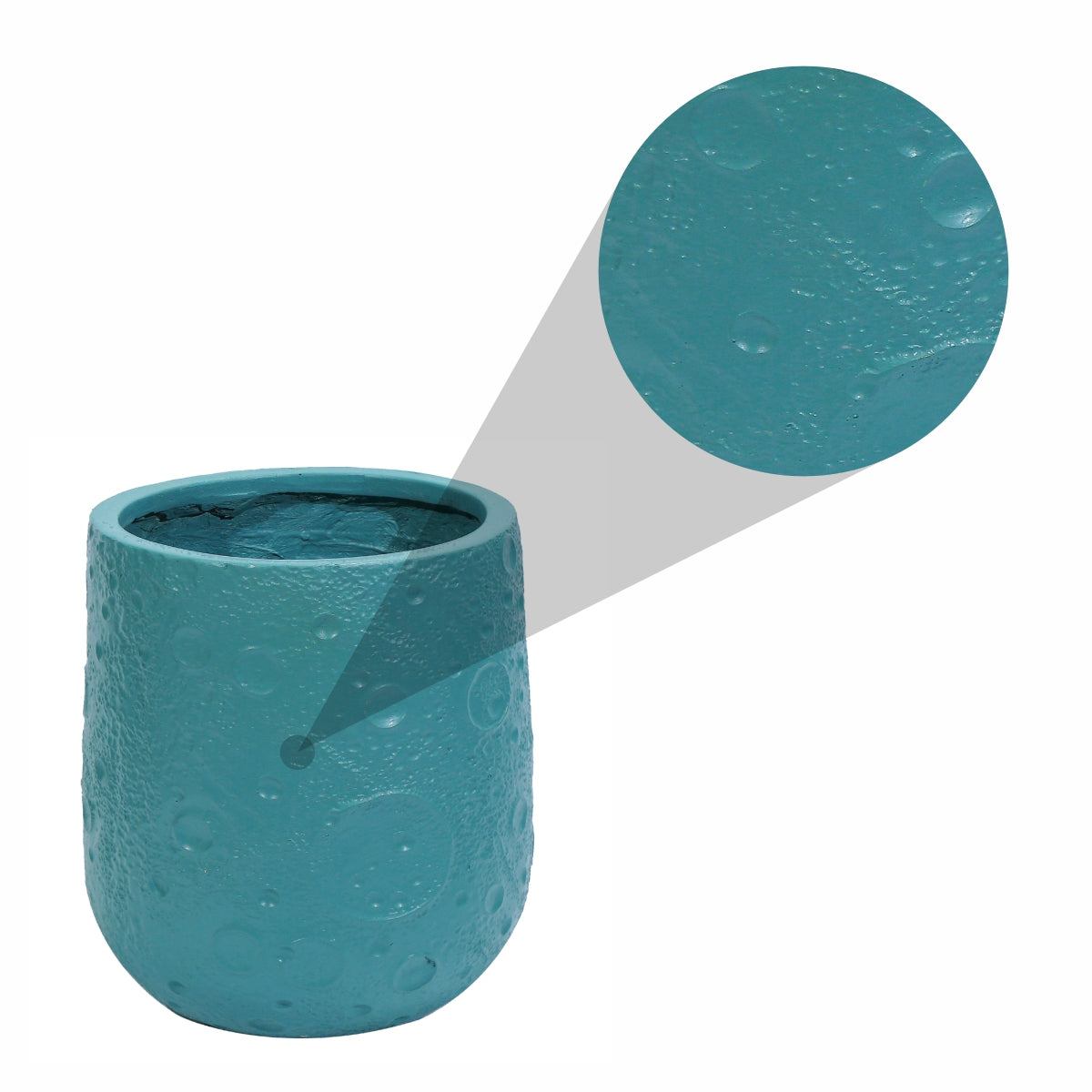Ghiveci ecologic, Eco-friendly, Naimeed D6375, Mare, din materiale minerale, Turcoaz, 48x48x48cm