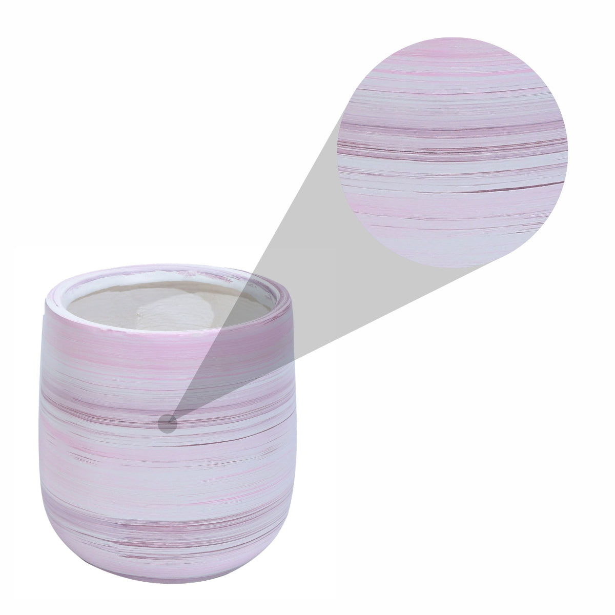 Ghiveci ecologic, Eco-friendly, Naimeed D6377, Mic, din materiale minerale, Roz, 26x23x23cm