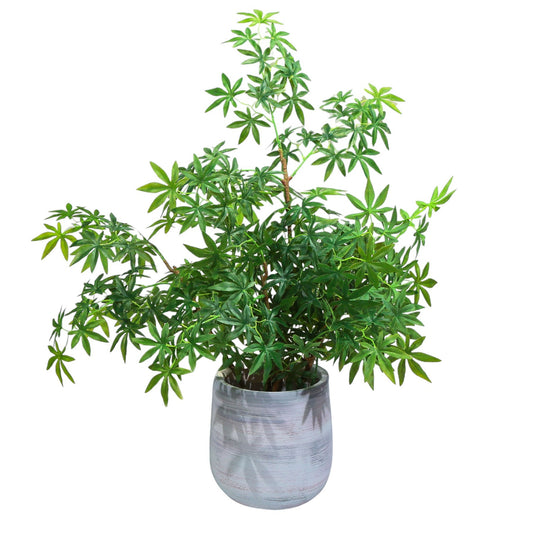 Ghiveci ecologic, Eco-friendly, Naimeed D6378, Mic, din materiale minerale, Gri, 26x23x23cm
