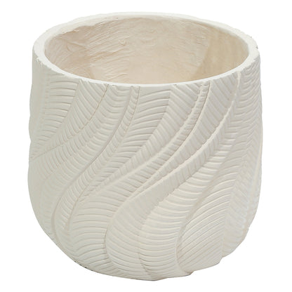 Ghiveci ecologic, Eco-friendly, Naimeed D6380, Mare, din materiale minerale, Crem, 42x45x45cm
