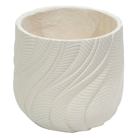 Ghiveci ecologic, Eco-friendly, Naimeed D6380, Mare, din materiale minerale, Crem, 42x45x45cm