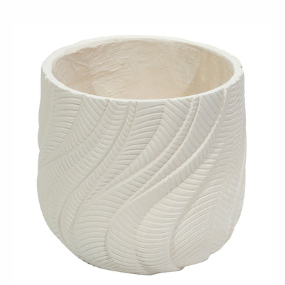 Ghiveci ecologic, Eco-friendly, Naimeed D6380, Mic, din materiale minerale, Crem, 26x29x29cm