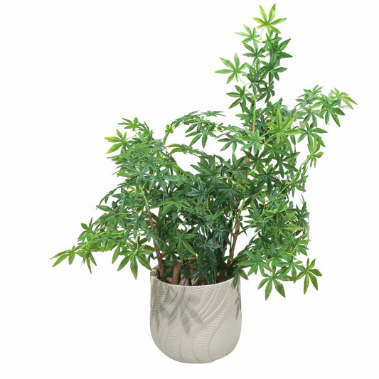 Ghiveci ecologic, Eco-friendly, Naimeed D6380, Mic, din materiale minerale, Crem, 26x29x29cm