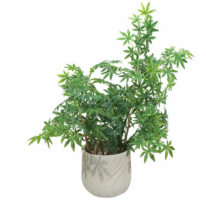 Ghiveci ecologic, Eco-friendly, Naimeed D6380, Mare, din materiale minerale, Crem, 42x45x45cm
