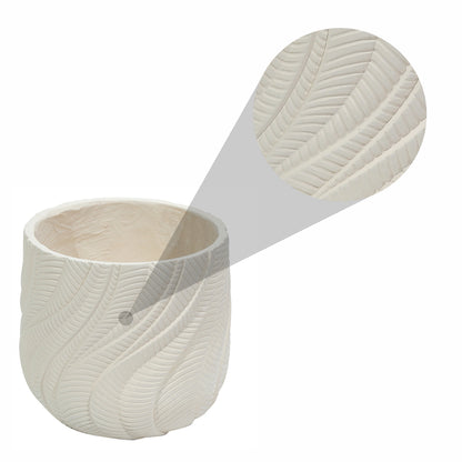 Ghiveci ecologic, Eco-friendly, Naimeed D6380, Mare, din materiale minerale, Crem, 42x45x45cm