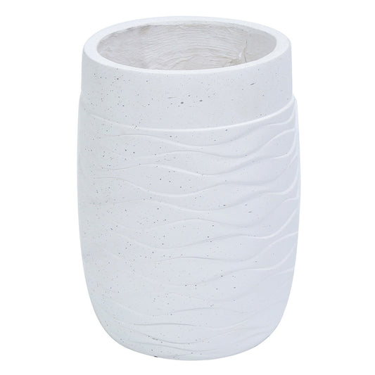 Ghiveci ecologic, Eco-friendly, Naimeed D6382, Mare, din materiale minerale, Alb, 57x40x40cm