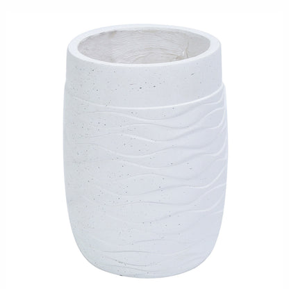 Ghiveci ecologic, Eco-friendly, Naimeed D6382, Mediu, din materiale minerale, Alb, 41,5x29x29cm