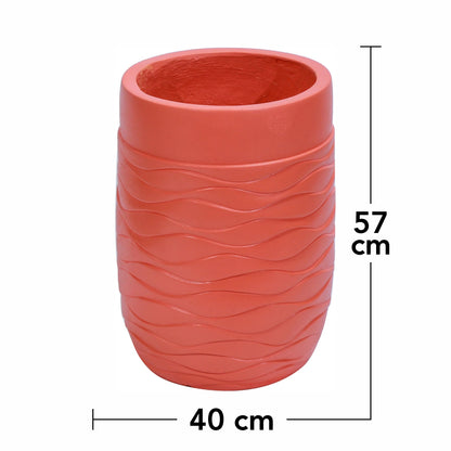 Ghiveci ecologic, Eco-friendly, Naimeed D6383, Mare, din materiale minerale, Caramiziu, 57x40x40cm
