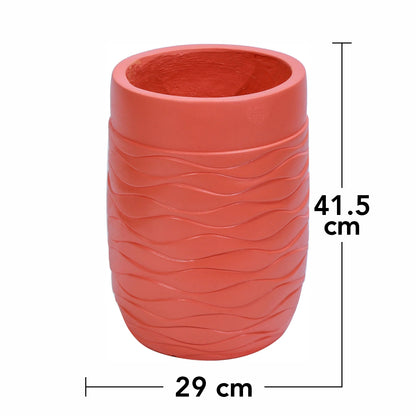 Ghiveci ecologic, Eco-friendly, Naimeed D6383, Mediu, din materiale minerale, Caramiziu, 41,5x29x29cm