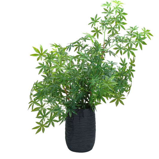 Ghiveci ecologic, Eco-friendly, Naimeed D6384, Mic, din materiale minerale, Negru, 30x21x21cm