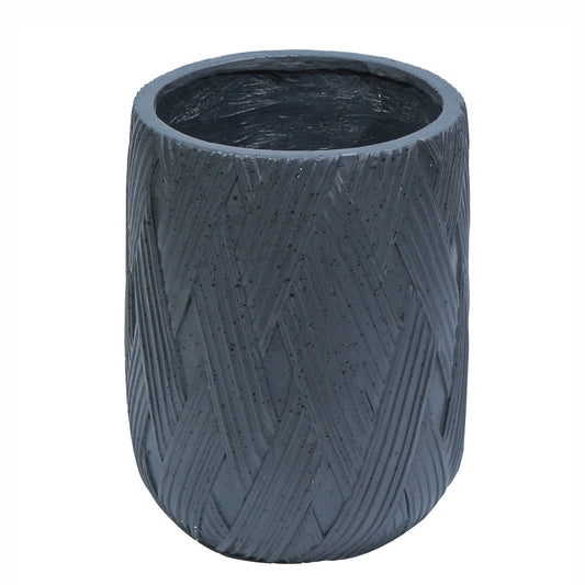 Ghiveci ecologic, Eco-friendly, Naimeed D6385 Mediu, din materiale minerale, Negru, 41x34x34cm