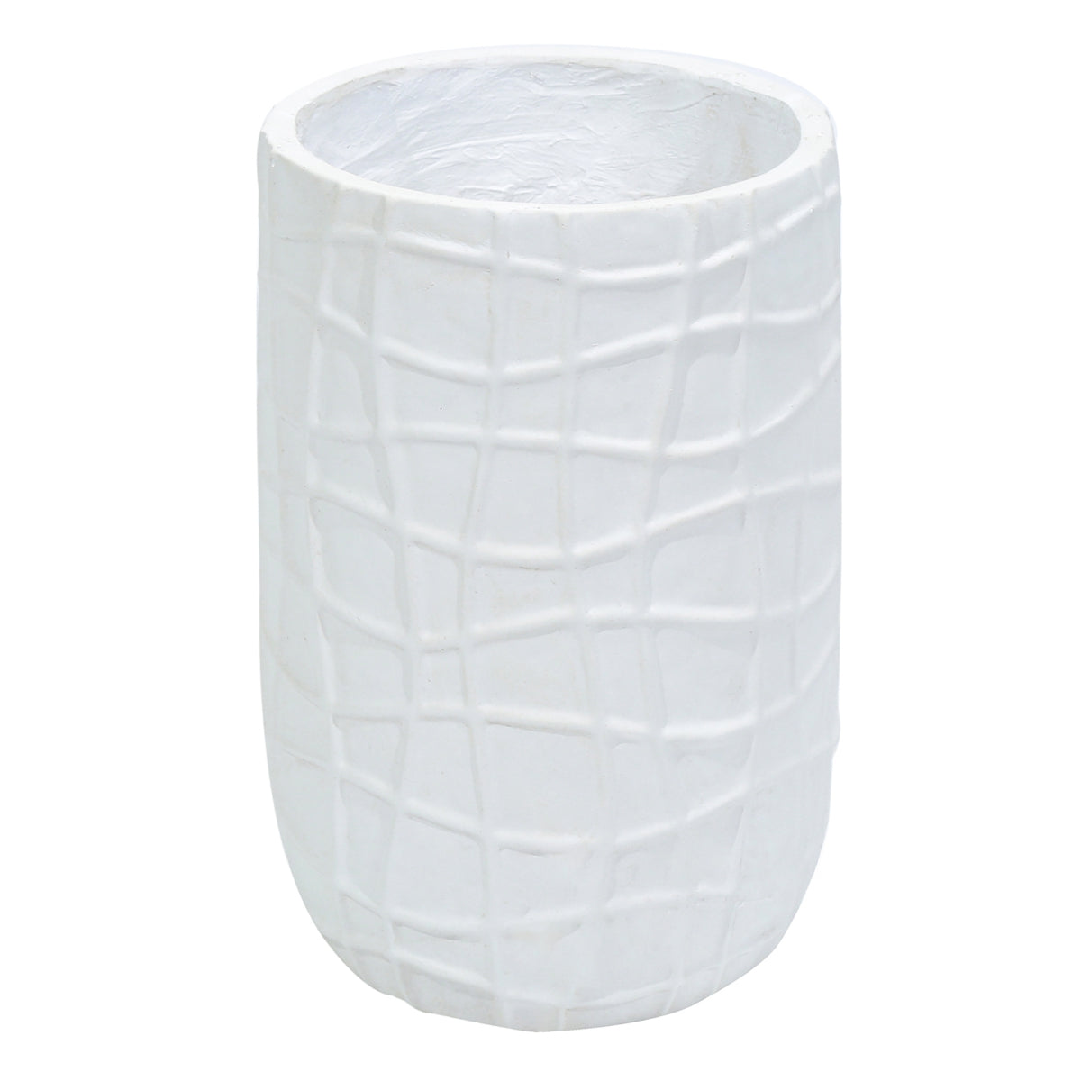 Ghiveci ecologic, Eco-friendly, Naimeed D6388, Mare, din materiale minerale, Alb, 57x35x35cm