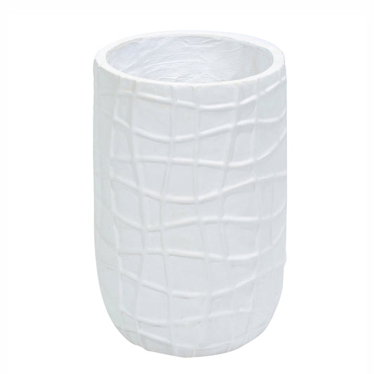 Ghiveci ecologic, Eco-friendly, Naimeed D6388 Mediu, din materiale minerale, Alb, 41x26x26cm
