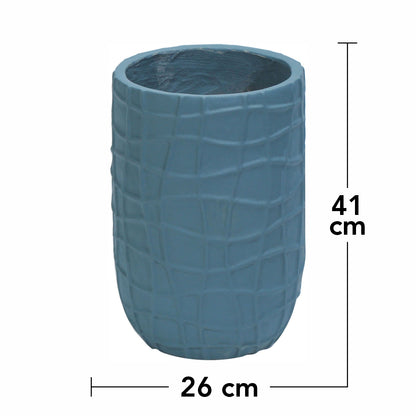 Ghiveci ecologic, Eco-friendly, Naimeed D6389 Mediu, din materiale minerale, Albastru Provincial, 41x26x26cm