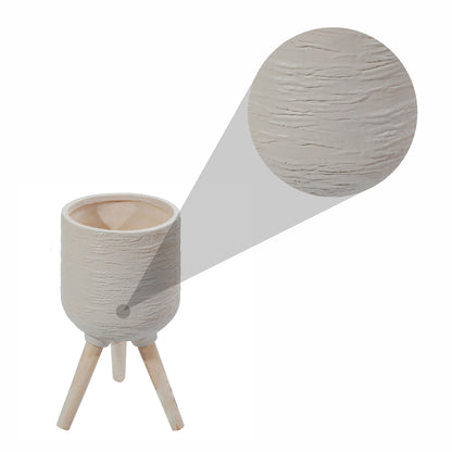 Ghiveci ecologic, Eco-friendly, Naimeed D6391 Mediu, din materiale minerale, Bej, 32x29x29cm