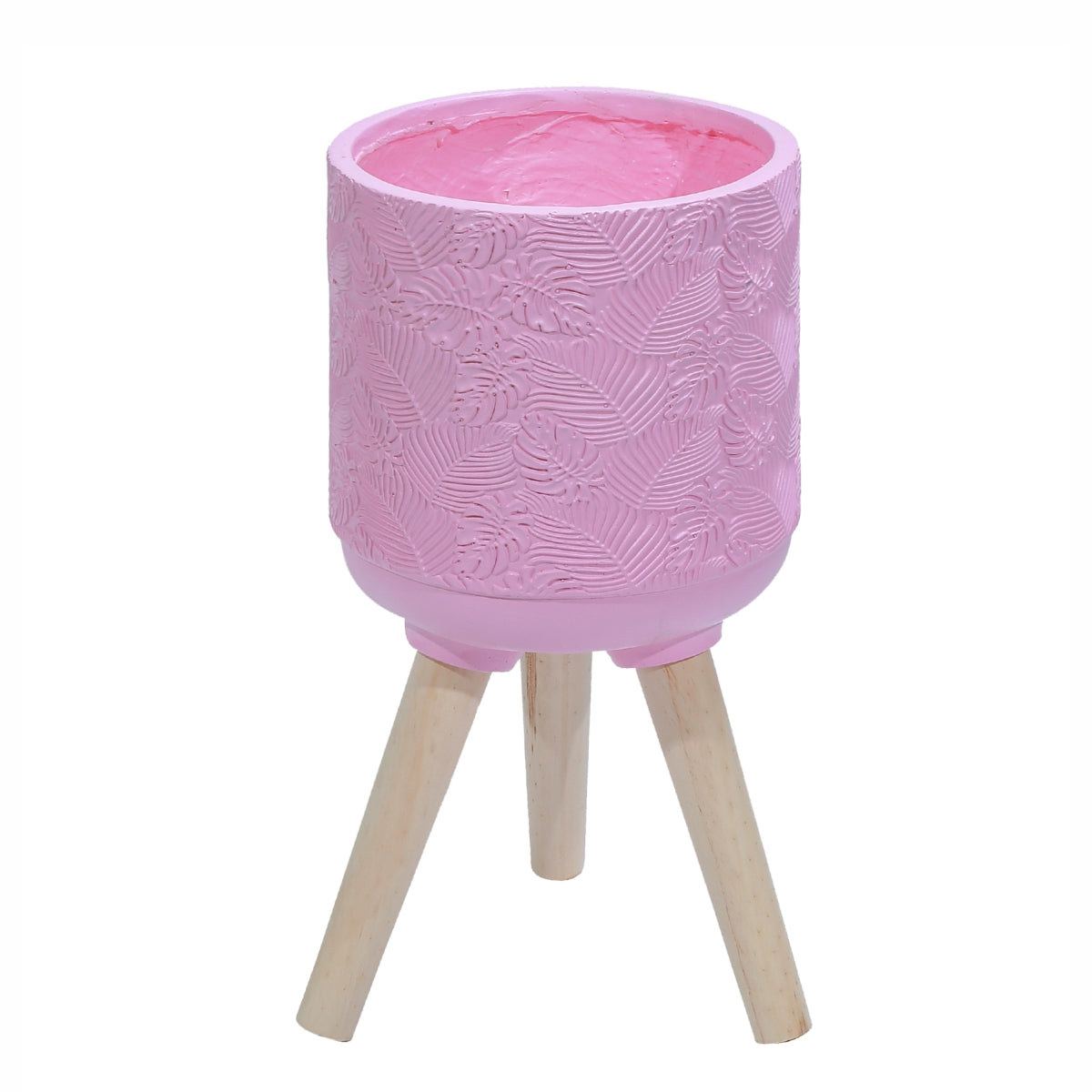 Ghiveci ecologic, Eco-friendly, Naimeed D6395 Mediu, din materiale minerale, Roz, 28x28x28cm