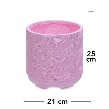 Ghiveci ecologic, Eco-friendly, Naimeed D6395, Mic, din materiale minerale, Roz, 25x21x21cm