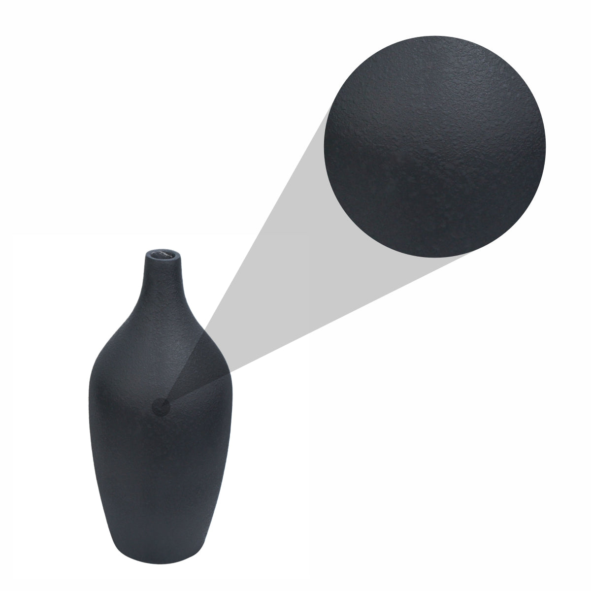 Ghiveci ecologic, Eco-friendly, Naimeed D6401 Mediu, din materiale minerale, Negru, 65x30x30cm