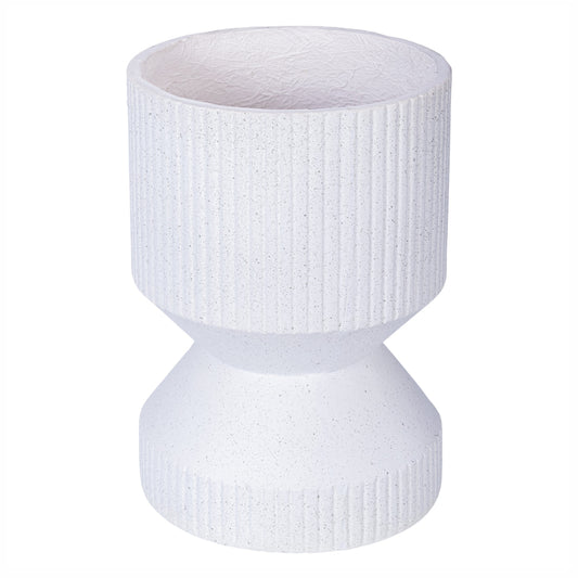 Ghiveci ecologic, Eco-friendly, Naimeed D6406, din materiale minerale, Alb, 47x35x35cm