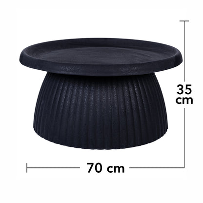 Ghiveci ecologic, Eco-friendly, Naimeed D6409, din materiale minerale, Negru, 35x70x70cm