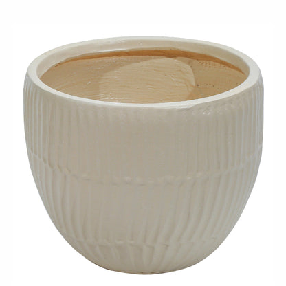 Ghiveci ecologic, Eco-friendly, Naimeed D6410, Mic, din materiale minerale, Bej, 25x29x29cm