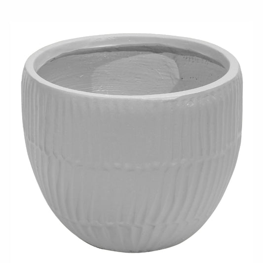 Ghiveci ecologic, Eco-friendly, Naimeed D6411, Mic, din materiale minerale, Gri, 25x29x29cm