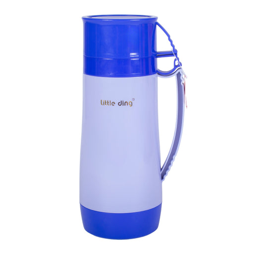 Termos, Naimeed D6418, pentru bauturi reci sau calde, Sticla si ABS, 1.8L, Albastru, 160x345x132mm