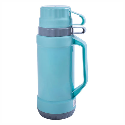 Termos, Naimeed D6417, pentru bauturi reci sau calde, Sticla si ABS, 1.8L, Turcoaz, 160x345x130mm