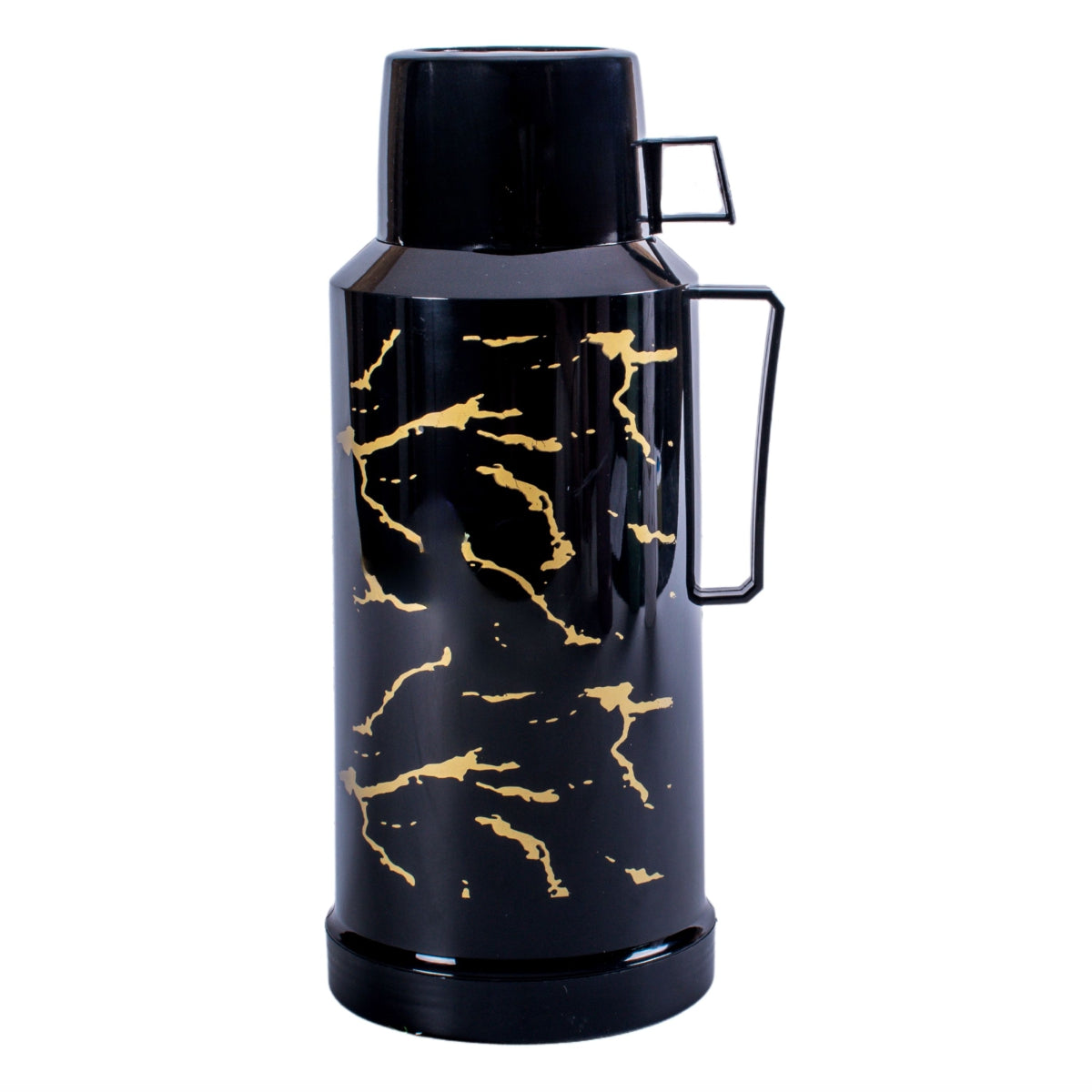 Termos, Naimeed D6416, pentru bauturi reci sau calde, Sticla si ABS, 1.8L, Negru, 160x320x135mm