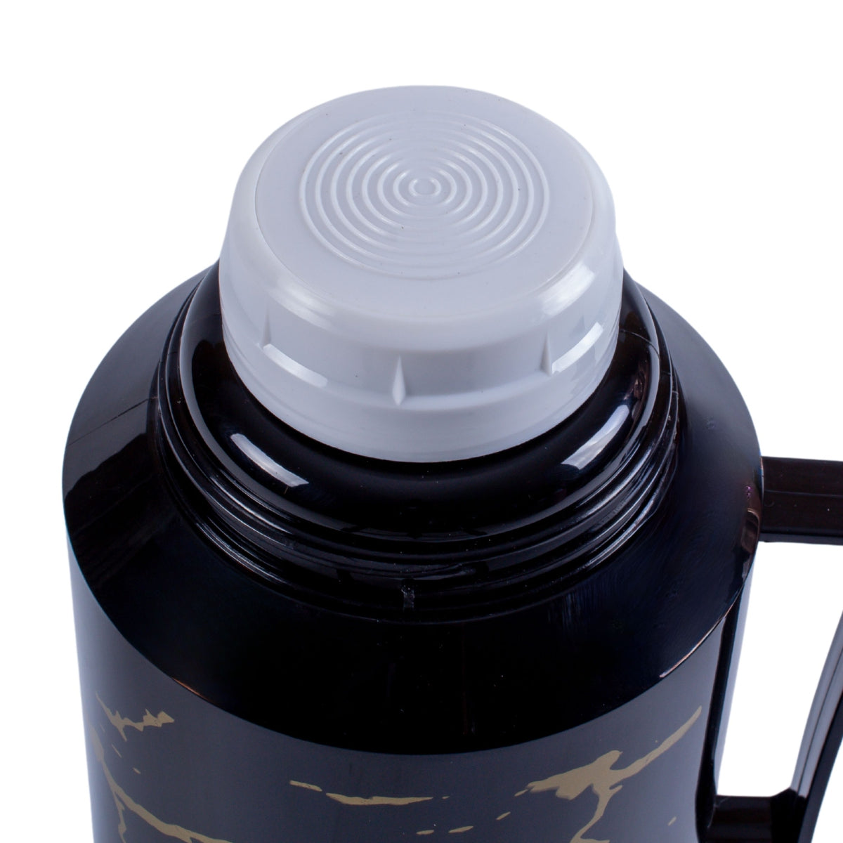 Termos, Naimeed D6416, pentru bauturi reci sau calde, Sticla si ABS, 1.8L, Negru, 160x320x135mm