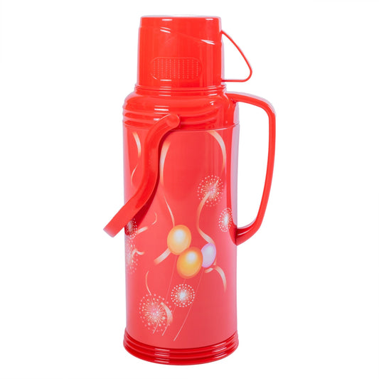 Termos, Naimeed D6420, pentru bauturi reci sau calde, Sticla si ABS, 1.2L, Rosu, 120x340x170mm