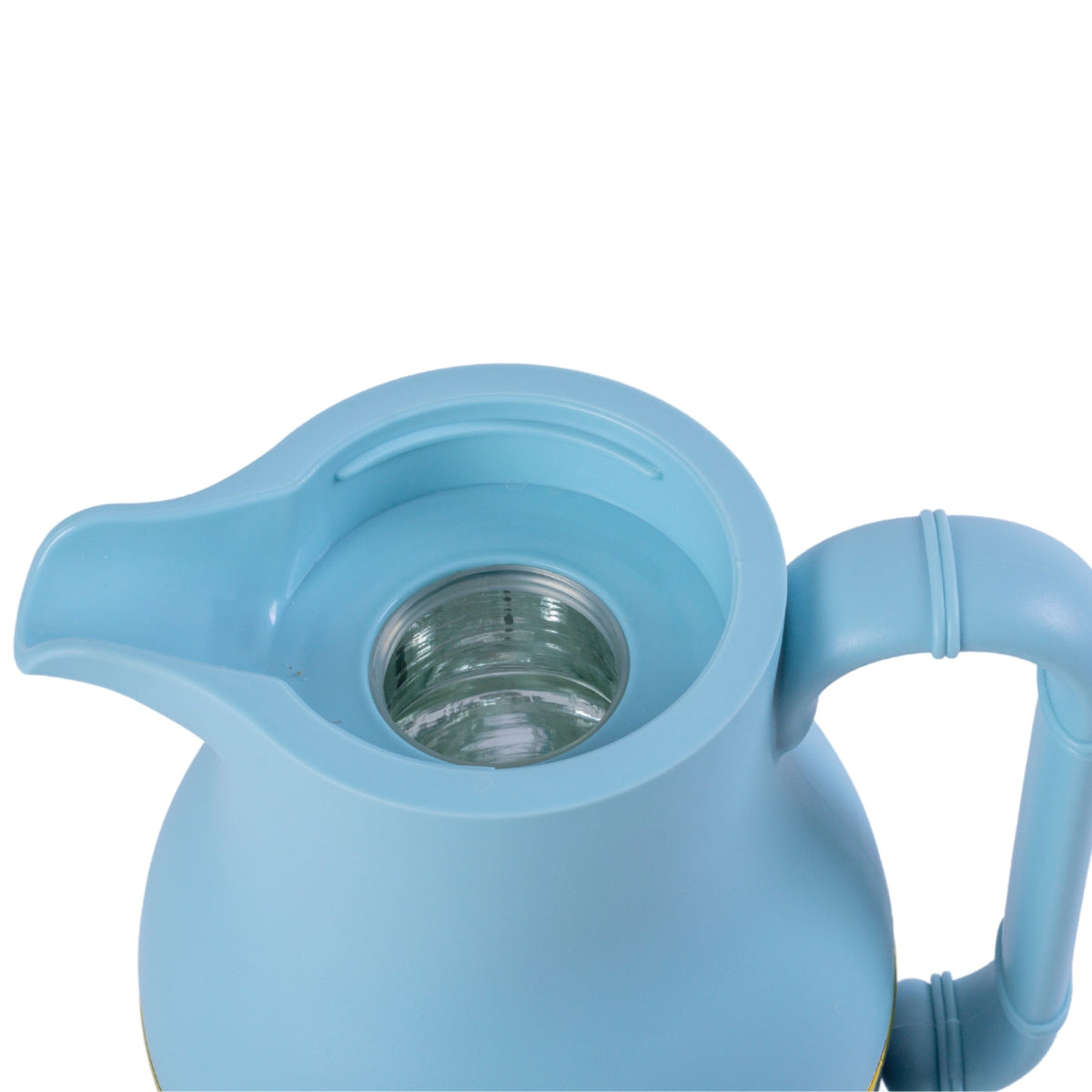 Termos, Naimeed D6429, pentru bauturi reci sau calde, Sticla si ABS, 1.6L, Albastru, 130x320x170mm