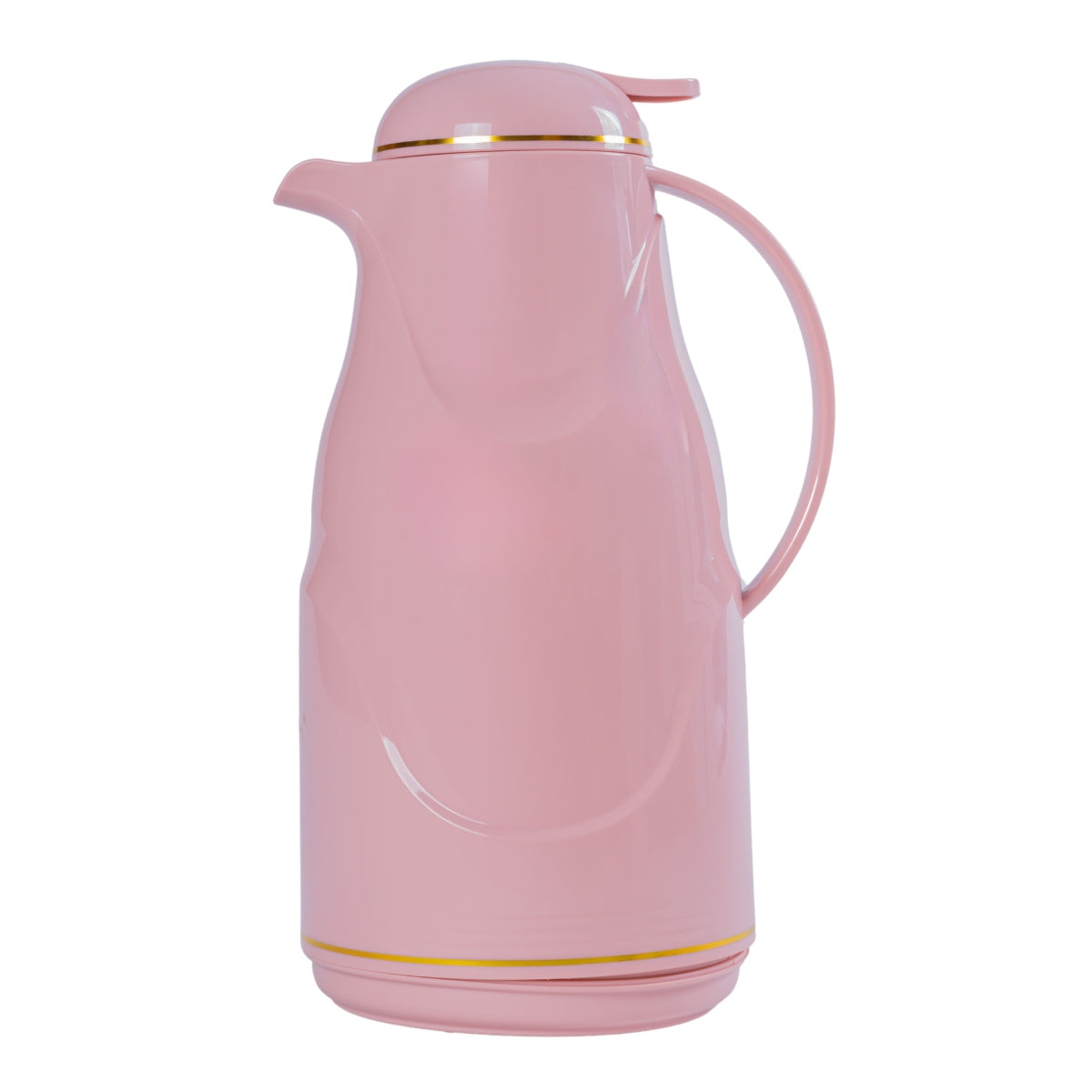Termos, Naimeed D6428, pentru bauturi reci sau calde, Sticla si ABS, 1.3L, Roz, 140x300x180mm