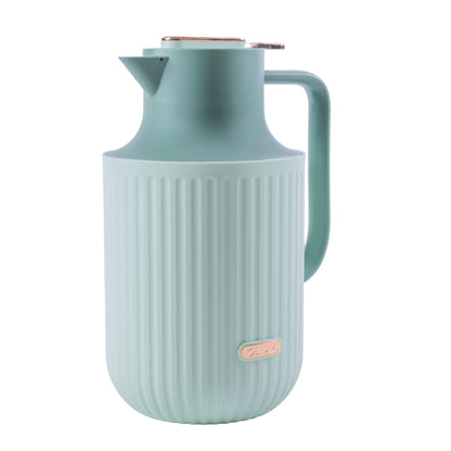 Termos, Naimeed D6437, pentru bauturi reci sau calde, Sticla si ABS, 2L, Verde, 160x300x210mm