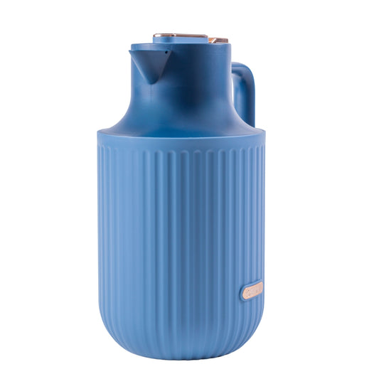 Termos, Naimeed D6438, pentru bauturi reci sau calde, Sticla si ABS, 2L, Albastru, 160x300x210mm