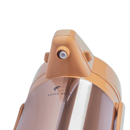 Termos, Naimeed D6439, pentru bauturi reci sau calde, Sticla si ABS, 2.5L, Maro, 170x400x220mm