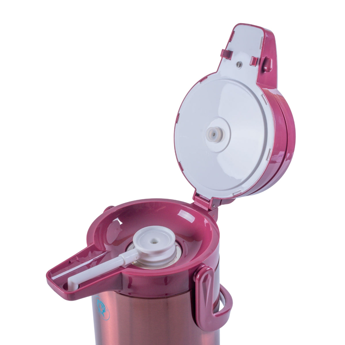 Termos, Naimeed D6440, pentru bauturi reci sau calde, Sticla si ABS, 2.5L, Visiniu, 185x400x260mm