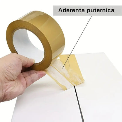 Banda adeziva, de tip scotch, 6 buc/set, Naimeed D6452, 100mx4.5cmx52μm, Maro transparent