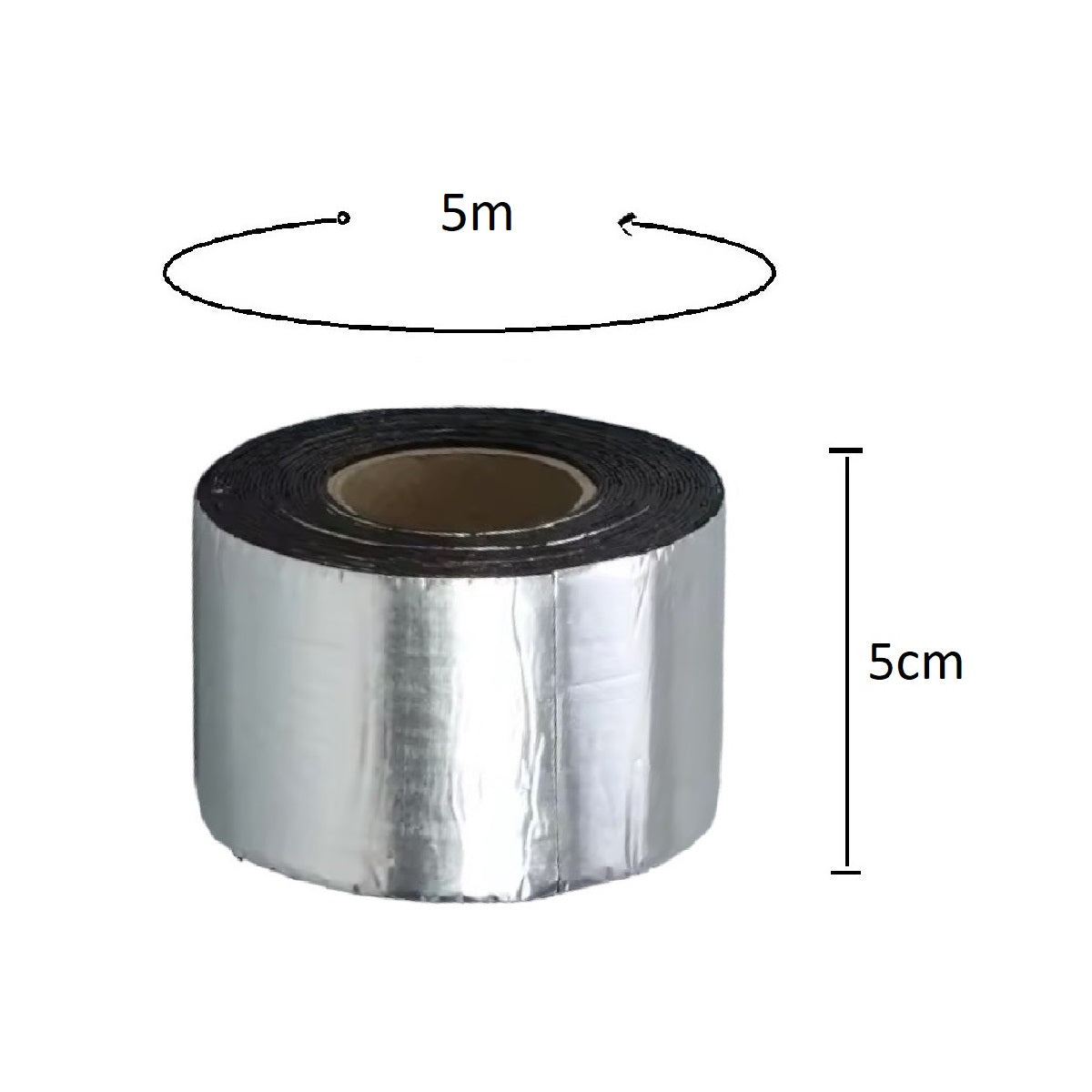 Banda adeziva de aluminiu, impermeabila, izolatoare, Naimeed D6460, 5mx5cmx1mm
