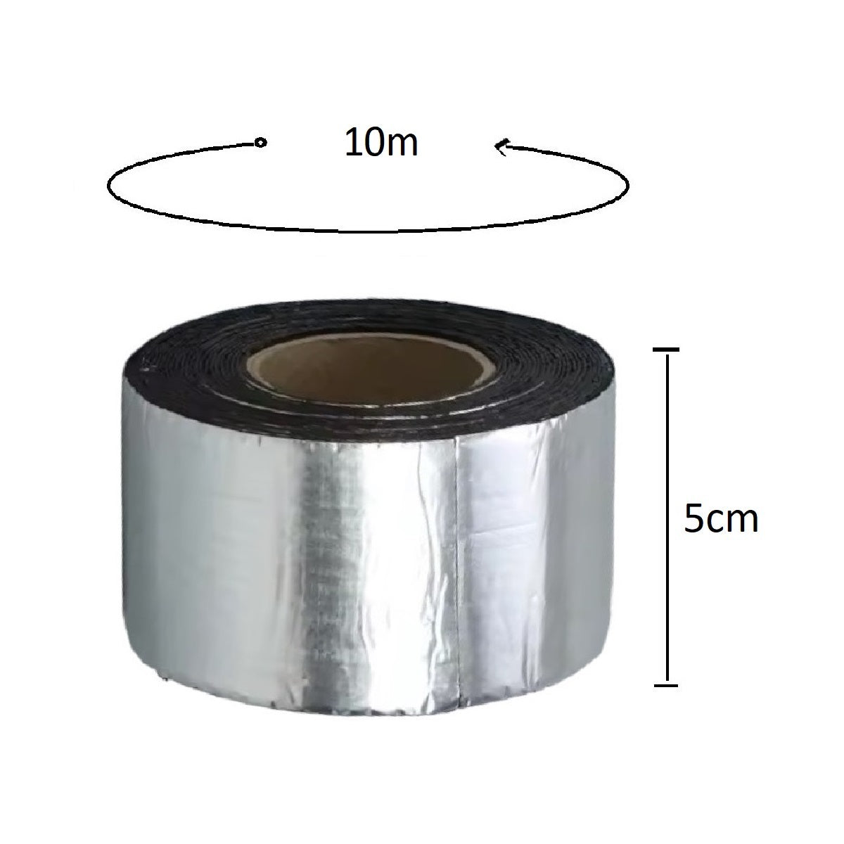 Banda adeziva de aluminiu, impermeabila, izolatoare, Naimeed D6461, 10mx5cmx1mm