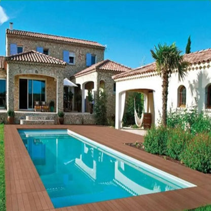 Pardoseala decking terasa din compozit WPC, Naimeed D7487, 280x14x2.5cm, Maro roscat