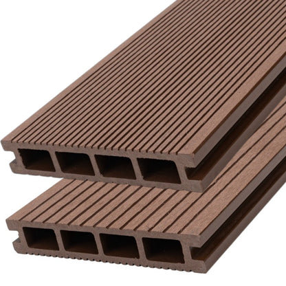 Pardoseala decking terasa din compozit WPC,  Naimeed D6463, 290x14.6x2.5cm, Maro inchis
