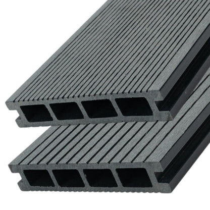 Pardoseala decking terasa din compozit WPC, Naimeed D6464, 290x14.6x2.5cm, Gri