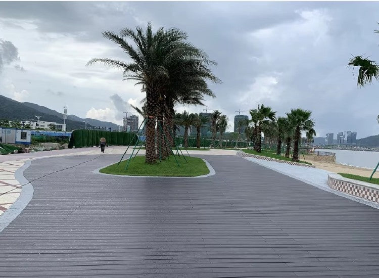 Pardoseala decking terasa din compozit WPC, Naimeed D6465, 290x14.6x2.5cm, Negru