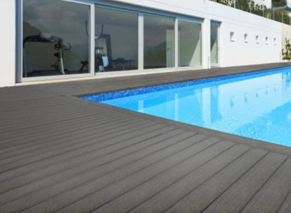 Pardoseala decking terasa din compozit WPC, Naimeed D6465, 290x14.6x2.5cm, Negru