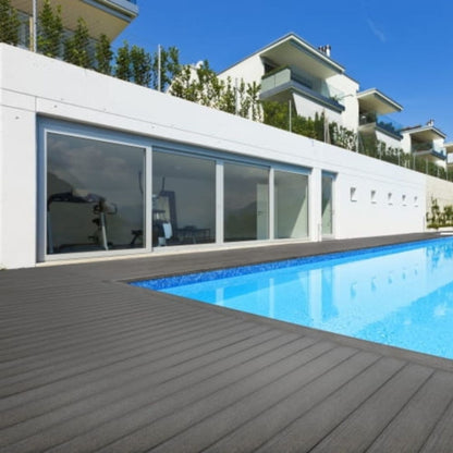 Pardoseala decking terasa din compozit WPC, Naimeed D6465, 290x14.6x2.5cm, Negru