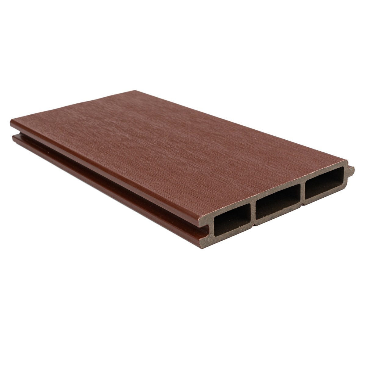 Placa de gard 3D, din compozit de lemn si plastic WPC, Naimeed D6472, 180x15,5x2.4cm, Visiniu